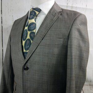 Edge By WD N.Y. Slim Fit Brown Glen Suit Blazer Sp